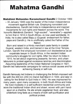Mahatma Gandhi-Biography